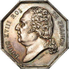 Francia, Token, Louis XVIII, Compagnie d'Assurances Générales à Paris, 1818