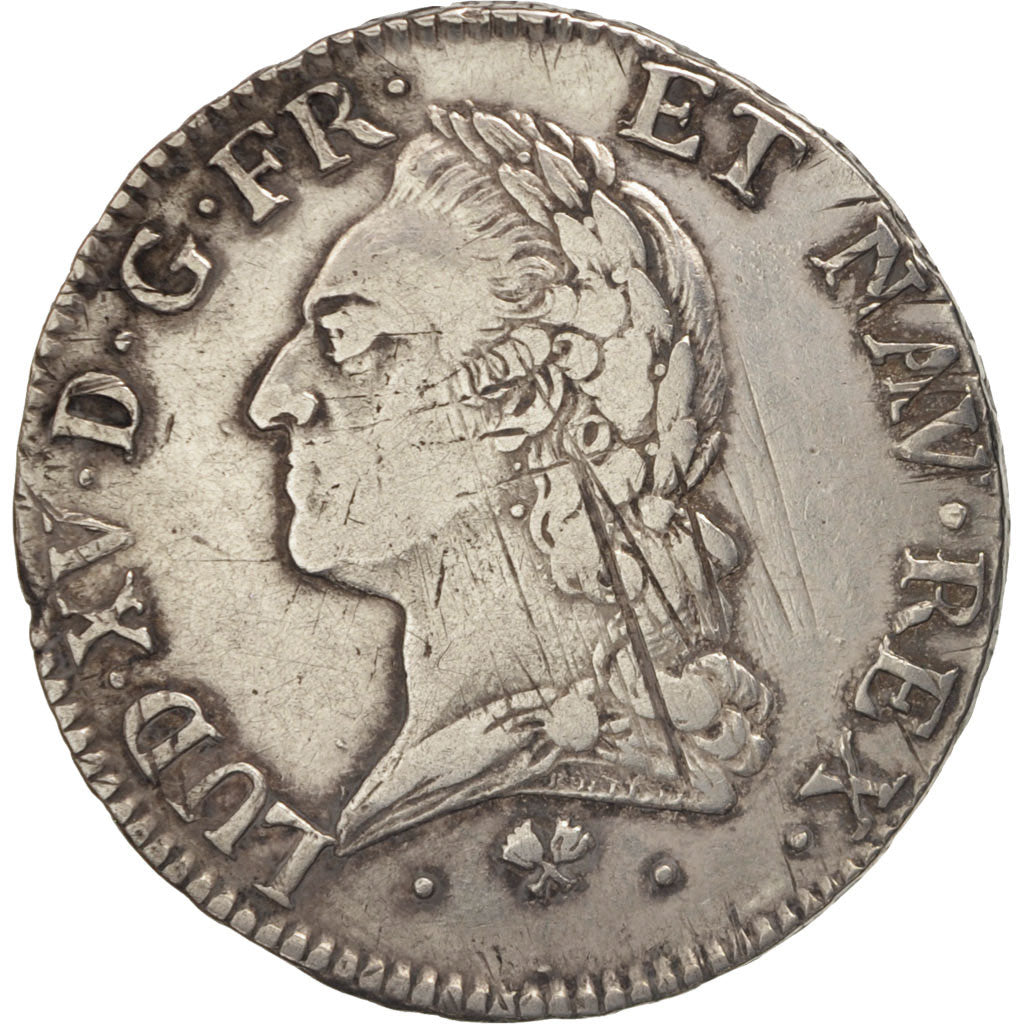 Moneta, Francia, Louis XV, Écu à la vieille tête, Ecu, 1772, Bayonne, MB