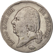 Francia, Louis XVIII, 5 Francs, 1817, Toulouse, MB, Argento, KM:711.9