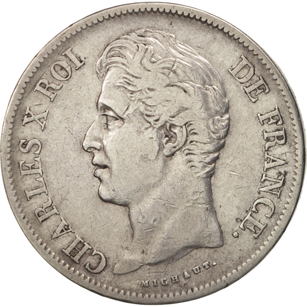 France, Charles X, 5 Francs, 1830, Lille, TB, Argent, KM:728.13, Gadoury:644