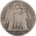 Francia, Union et Force, 5 Francs, 1801, Bordeaux, BC, Plata, KM:639.5