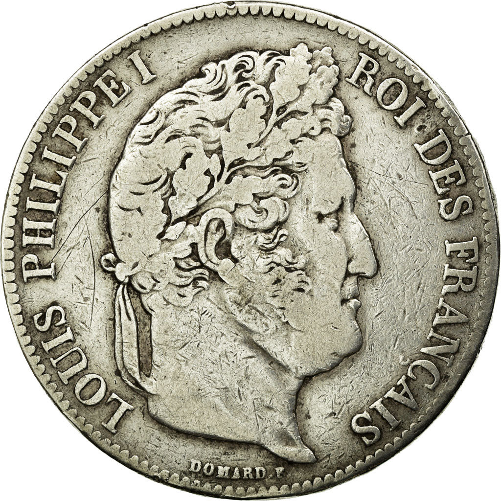 Coin, France, Louis-Philippe, 5 Francs, 1835, Strasbourg, VF(20-25), Silver