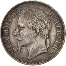 France, 5 Francs, 1867, Paris, TTB, Argent, KM:799.1, Gadoury:739