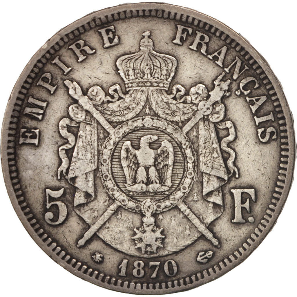 France, 5 Francs, 1870, Paris, TTB, Argent, KM:799.1, Gadoury:739