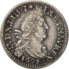 Francia, Louis XIV, 4 Sols aux 2 L, 1692, Paris, BB, Argento, KM 281.1