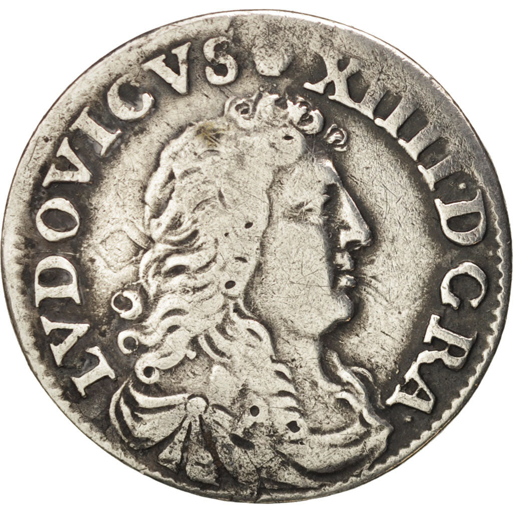 France, Louis XIV, 4 Sols dits « des Traitants », 1676, Vimy, TB+, Gadoury 103