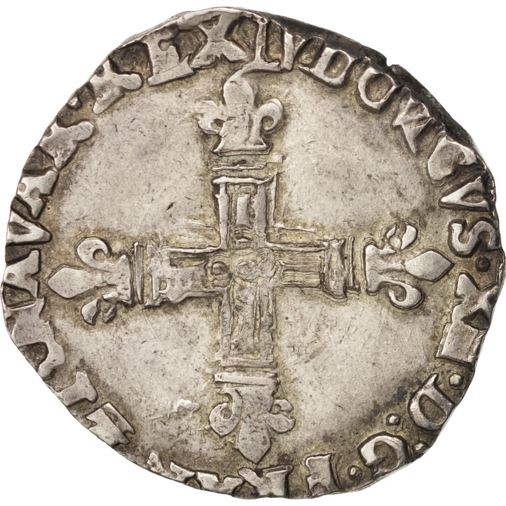 Moneda, Francia, Louis XIII, 1/4 Écu de Navarre, 1/4 Ecu, 1618, Saint Palais