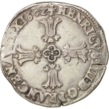 France, Henri IV, 1/4 Ecu, 1602, Bayonne, TB+, Argent, Sombart:4686