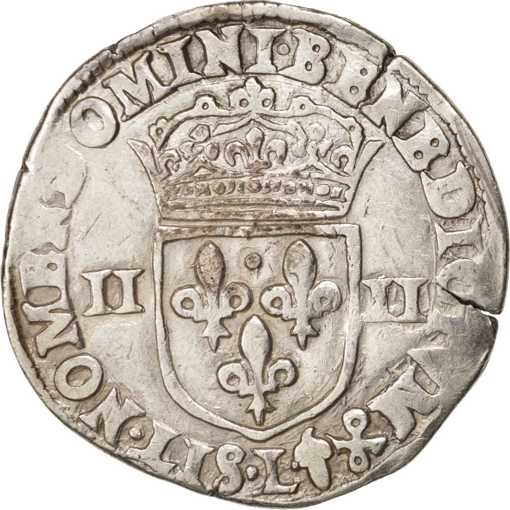 France, Henri IV, 1/4 Ecu, 1602, Bayonne, VF(30-35), Silver, Sombart:4686