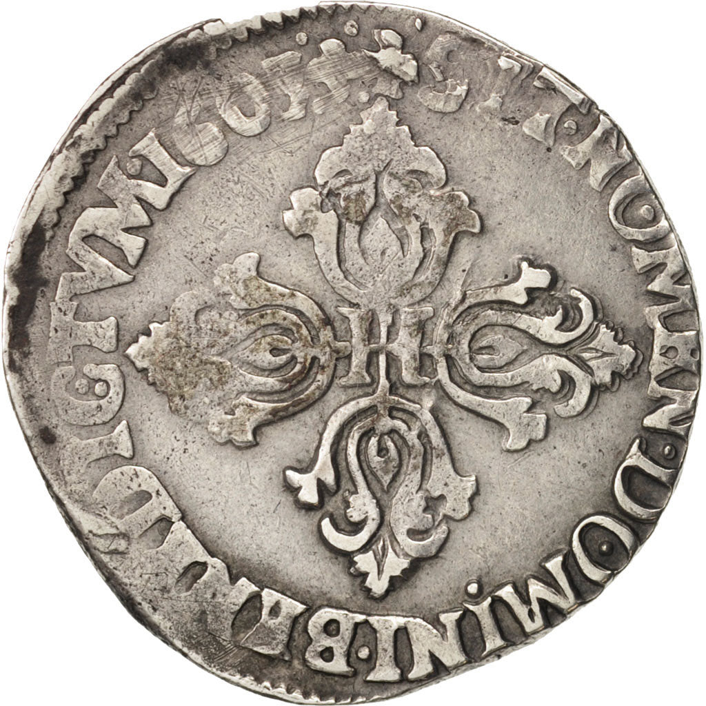 France, Henri IV, 1/2 Franc, 1603, Lyon, EF(40-45), Silver, KM:14.2