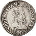 Francia, Henri IV, Demi Franc, 1/2 Franc, 1594, Bordeaux, BC+, Plata