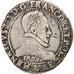 France, Henri III, Franc au Col Plat, 1577, Bayonne, VF(20-25), Silver