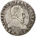 France, Henri III, Franc au Col Plat, 1577, Bayonne, VF(20-25), Silver