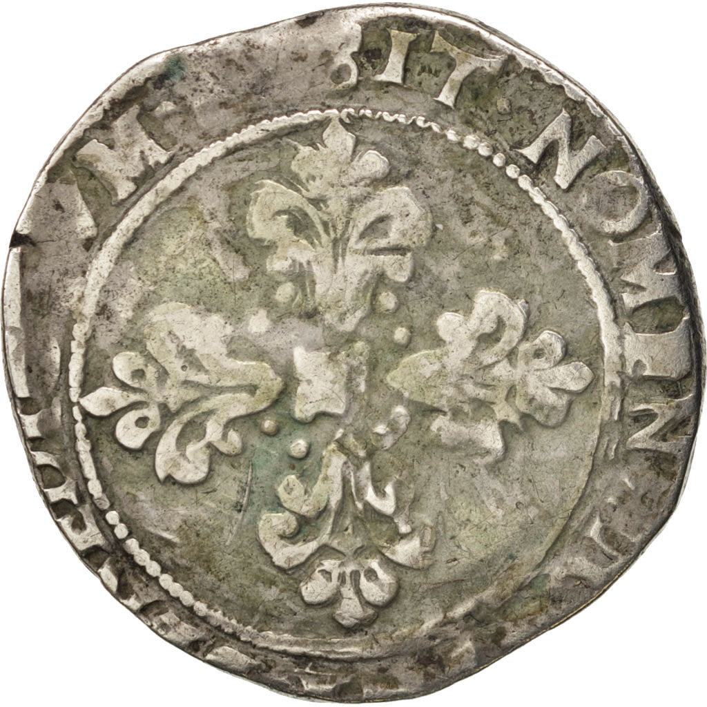 Francia, Henri III, Demi Franc, 1592, Toulouse, MB, Argento, Sombart:4716