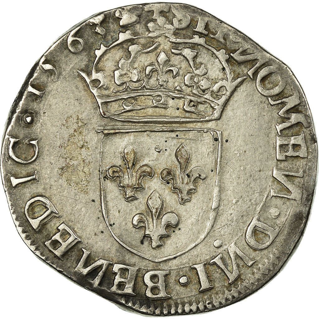 Coin, France, Charles IX, Teston, 1563, Limoges, EF(40-45), Silver, Sombart:4614