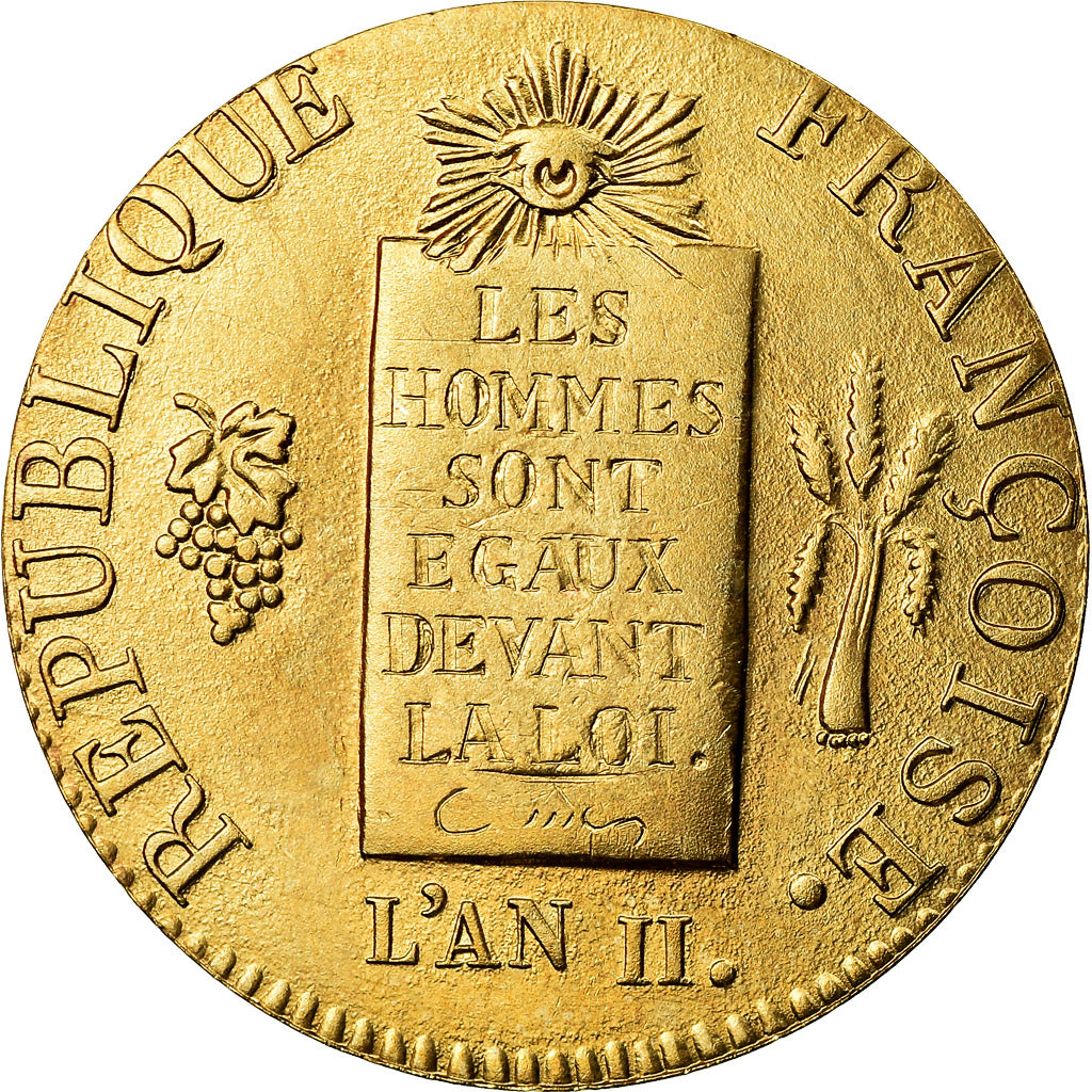 France, Medal, Reproduction Deux Sols aux Balances, Révolution 1793, MS(65-70)