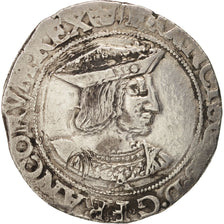Francia, François Ier, Teston 10th type, Paris, MB+, Argento, Sombart:4520