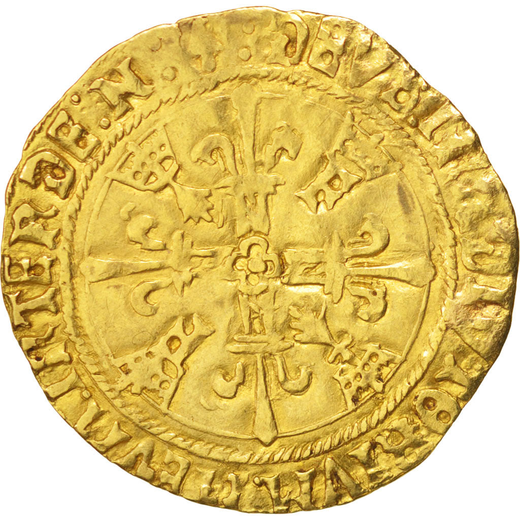 Moneta, Francia, François Ier, Ecu d'or, Nantes, MB+, Oro, Duplessy:790