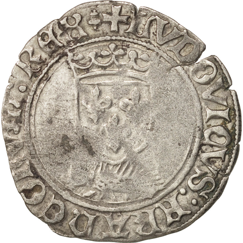 Francia, Louis XII, Douzain au porc-épic, Troyes, BC+, Vellón, Duplessy:672