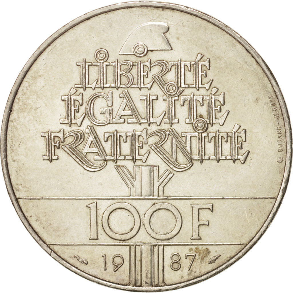 France, Lafayette, 100 Francs, 1987, SUP, Argent, KM:962, Gadoury:902
