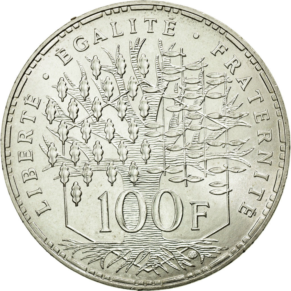 Moneta, Francia, Panthéon, 100 Francs, 1982, Paris, SPL-, Argento, KM:951.1