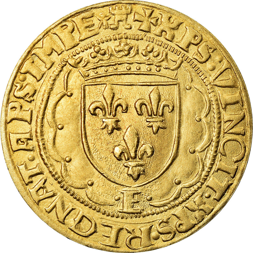 France, Medal, Reproduction Teston de François Ier, MS(65-70), Bronze
