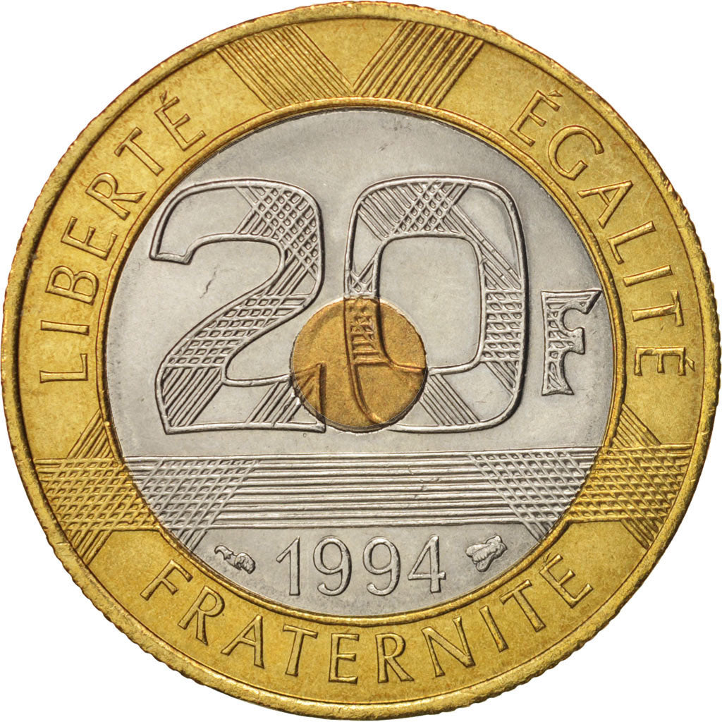 Monnaie, France, Mont Saint Michel, 20 Francs, 1994, SUP, Tri-Metallic