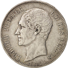 Belgio, Leopold I, 5 Francs, 5 Frank, 1851/50, BB, Argento, KM:17