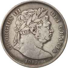 Grande-Bretagne, George III, 1/2 Crown, 1817, TTB, Argent, KM:667