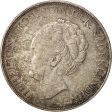 Paesi Bassi, Wilhelmina I, 2-1/2 Gulden, 1939, Utrecht, BB, Argento, KM:165