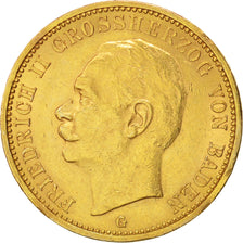 Etats allemands, BADEN, Friedrich II, 20 Mark, 1911, Stuttgart, TTB+, Or, KM:284