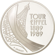 Moneta, Francia, Tour Eiffel, 5 Francs, 1989, FDC, Argento, KM:968a, Gadoury:772