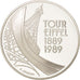 Munten, Frankrijk, Tour Eiffel, 5 Francs, 1989, FDC, Zilver, KM:968a