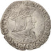France, François Ier, Demi Teston 13th type, Lyon, EF(40-45),Silver,Duplessy:811