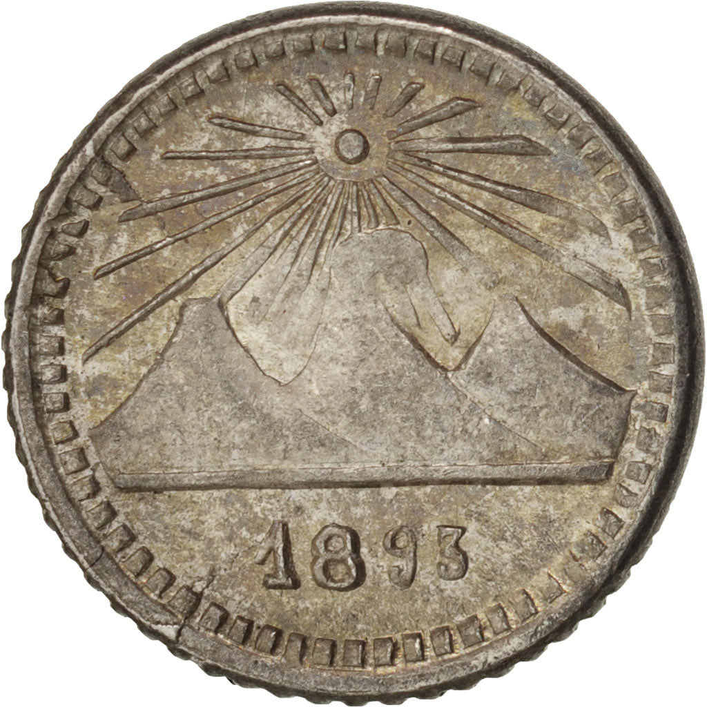 Guatemala, 1/4 Réal, 1893, MS(60-62), Silver, KM:159