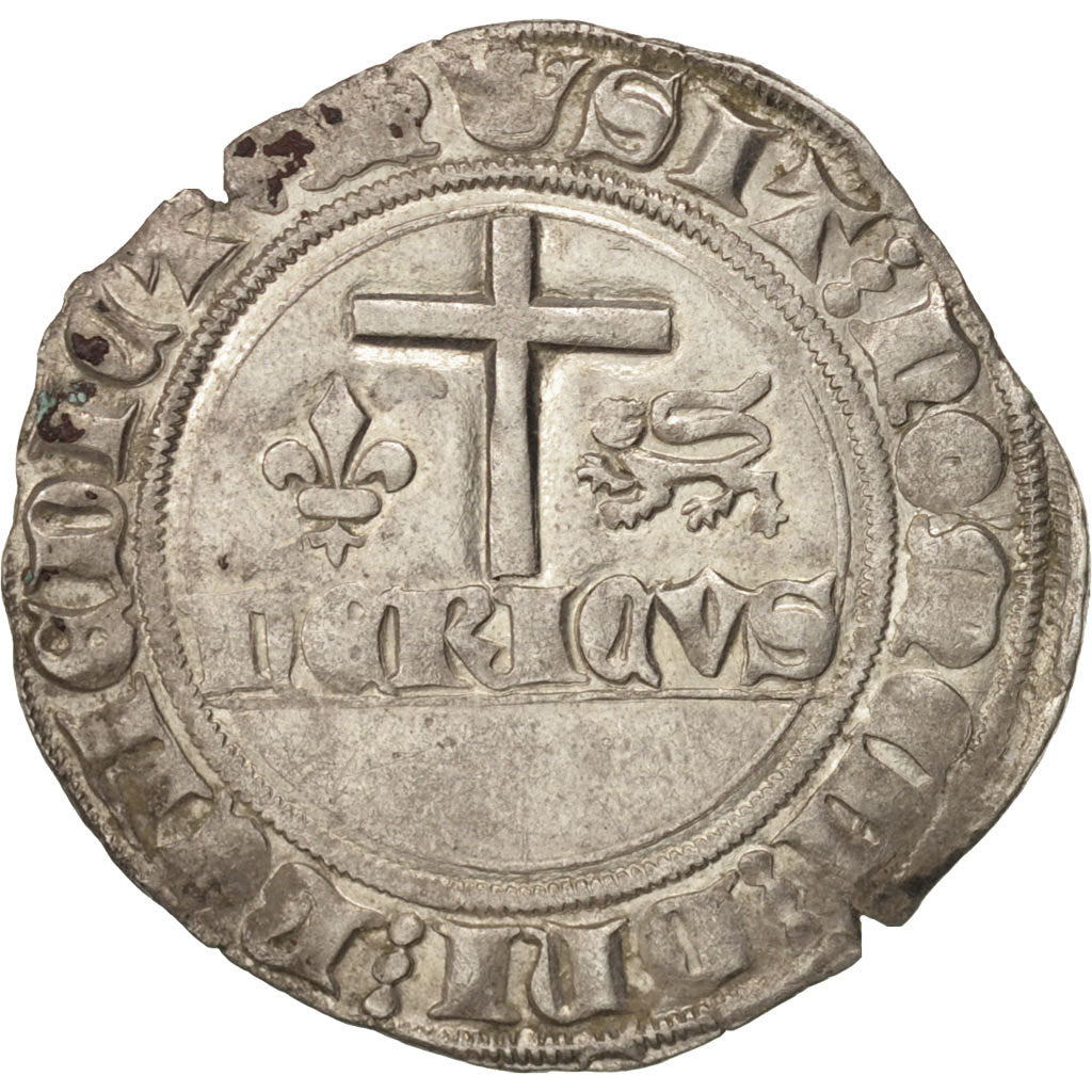 France, Henri VI de Lancastre, Blanc aux Écus, Paris, EF(40-45), Billon