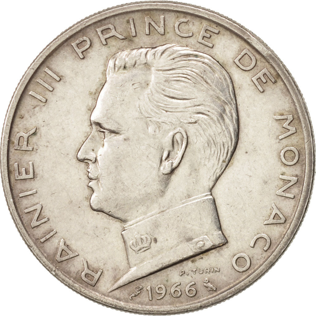 Monaco, Rainier III, 5 Francs, 1960, BB, Argento, KM:141, Gadoury:152