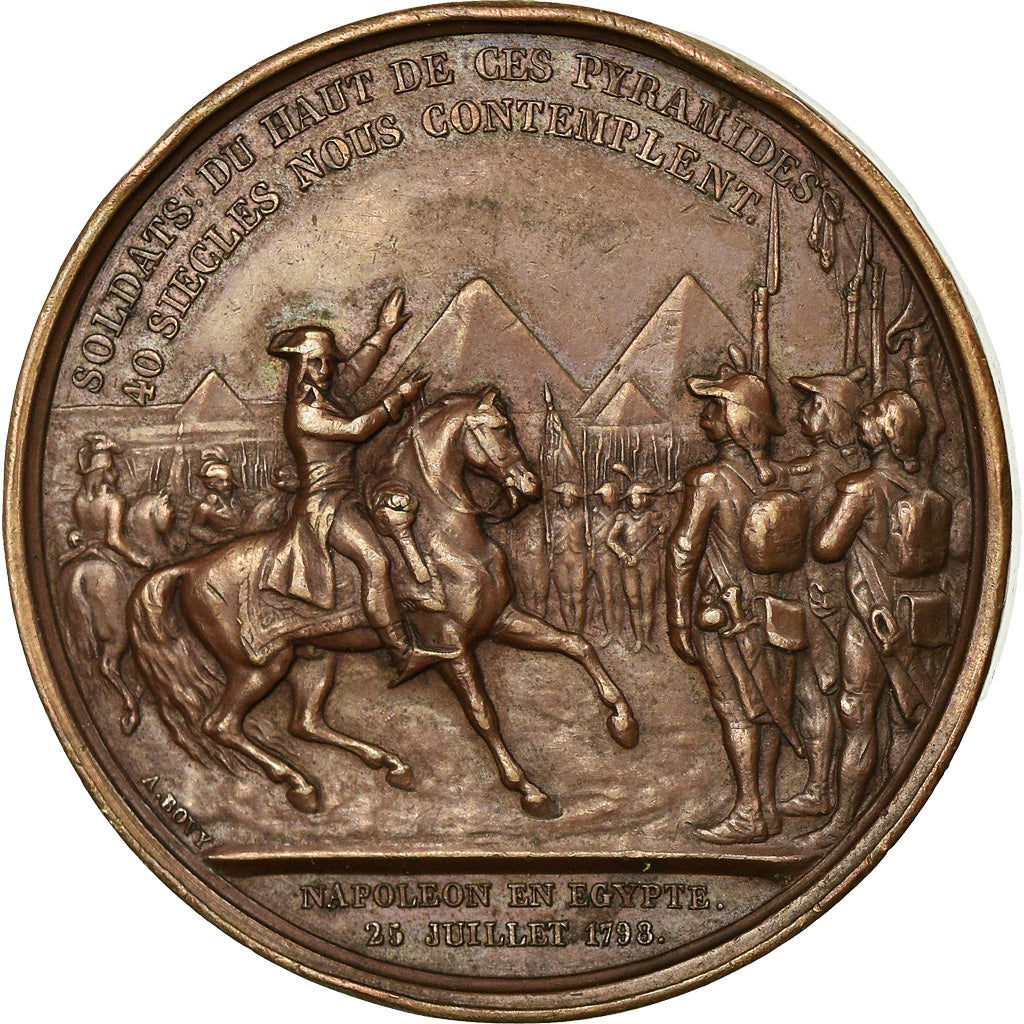 France, Medal, Napoléon Bonaparte, Campagne d'Egypte, History, 1798, Bovy