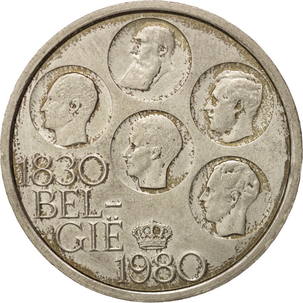 Belgium, 500 Francs, 500 Frank, 1980, Brussels, AU(55-58), Silver Clad
