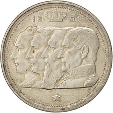 Belgio, 100 Francs, 100 Frank, 1951, BB, Argento, KM:139.1