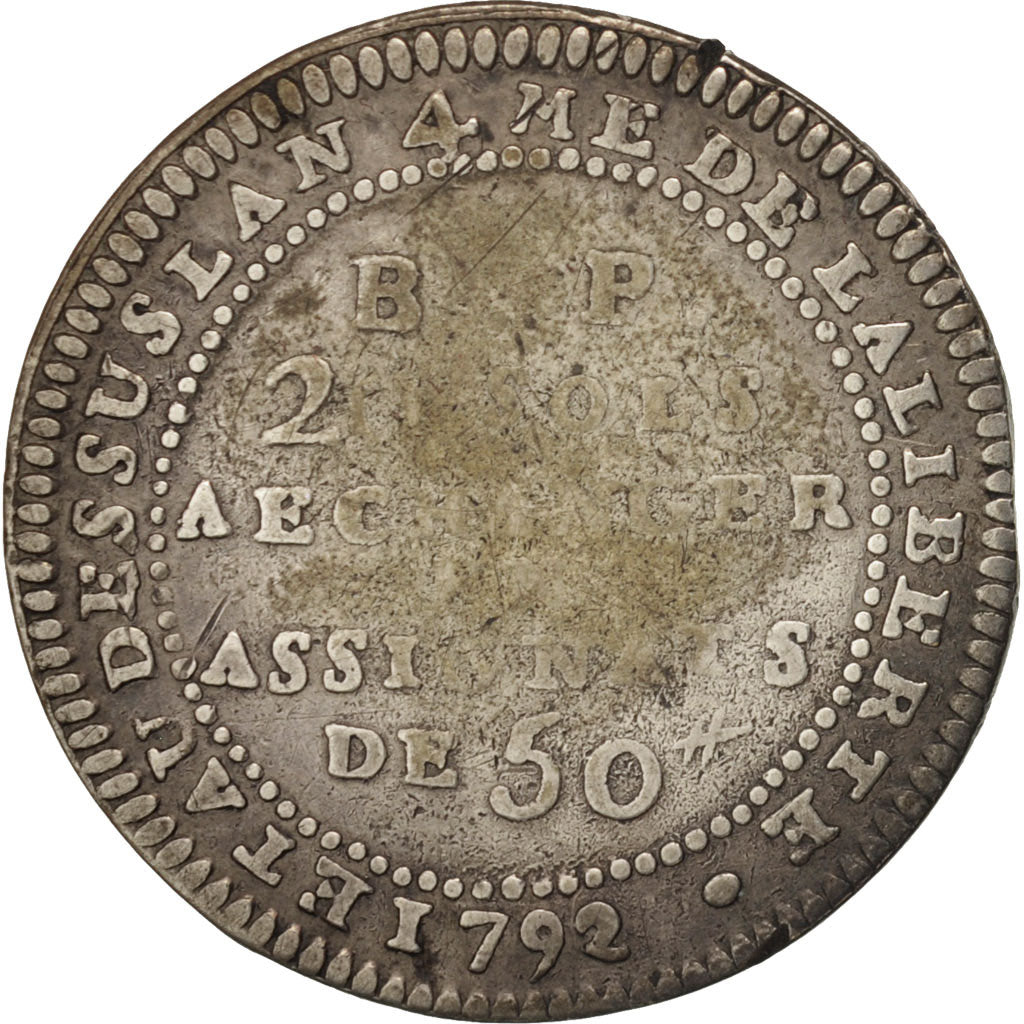 Monnaie, France, Lefevre Lesage, 20 Sols, 1792, TB+, Argent, Brandon:243