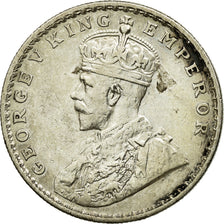 Munten, INDIA-BRITS, George V, Rupee, 1918, Bombay, ZF, Zilver, KM:524