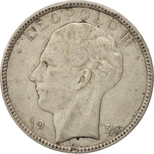 Belgium, 20 Francs, 20 Frank, 1935, EF(40-45), Silver, KM:105