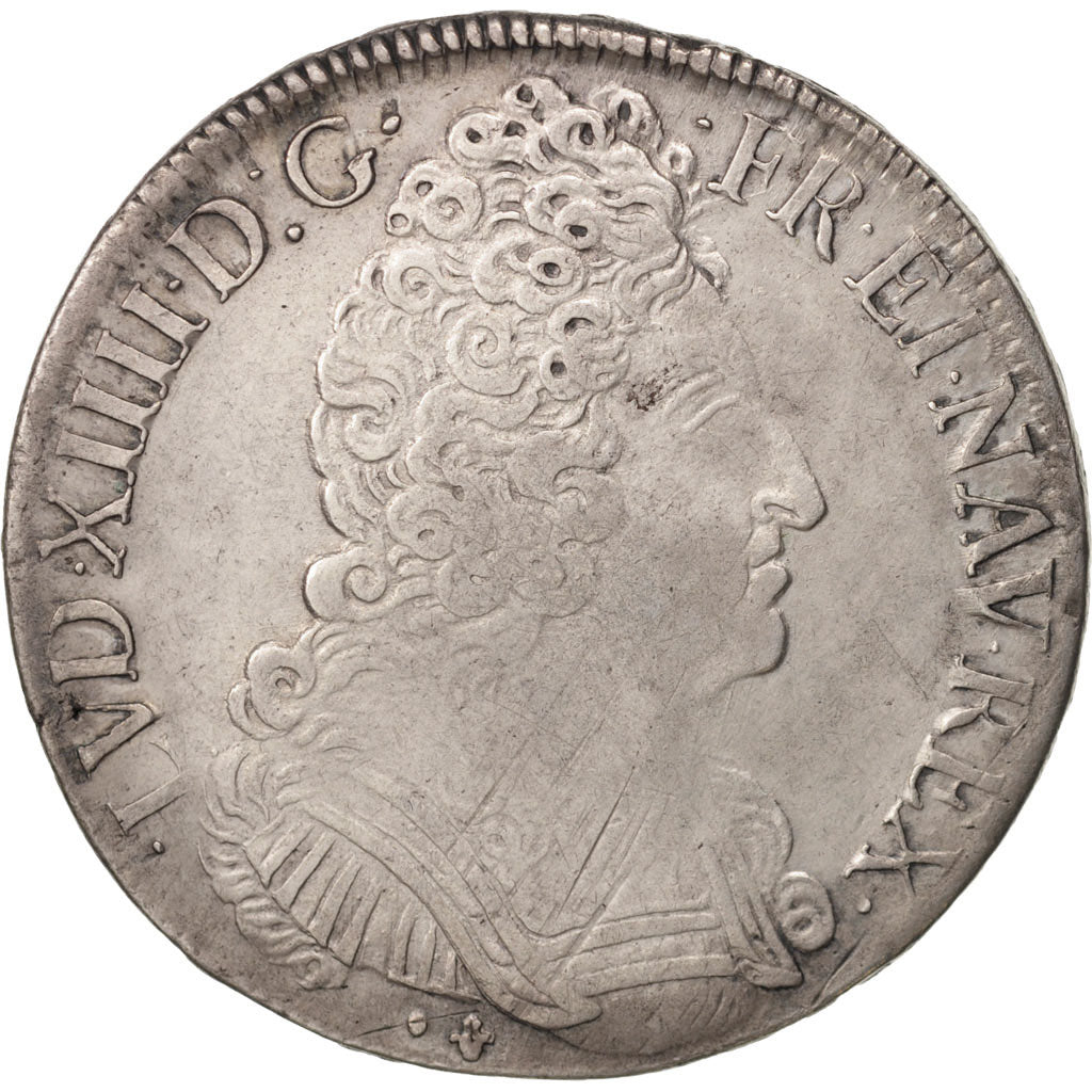 France, Louis XIV, Écu aux 3 couronnes, 1709, Bordeaux, EF(40-45), KM 386.9