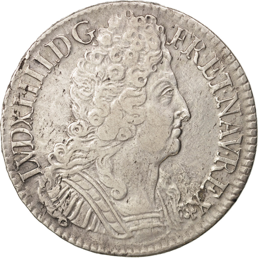 France, Louis XIV, Écu aux 3 couronnes, 1712, Paris, EF(40-45), KM 386.1