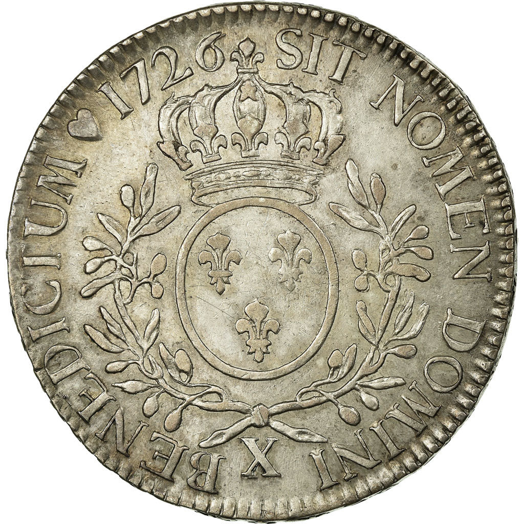 Monnaie, France, Louis XV, Écu aux branches d'olivier, Ecu, 1726, Amiens, TTB+