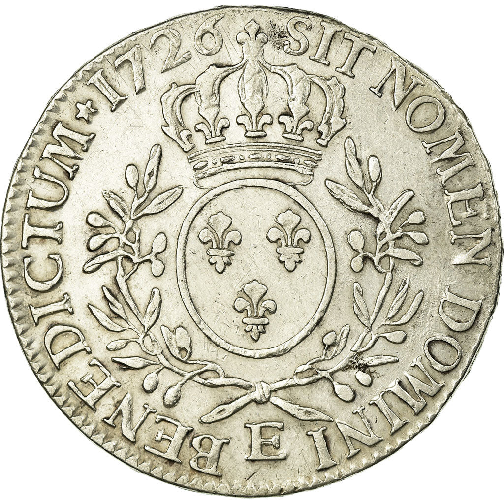 Moneta, Francia, Louis XV, Écu aux branches d'olivier, Ecu, 1726, Tours, BB+