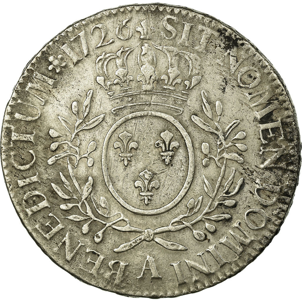 Coin, France, Louis XV, Écu aux branches d'olivier, Ecu, 1726, Paris