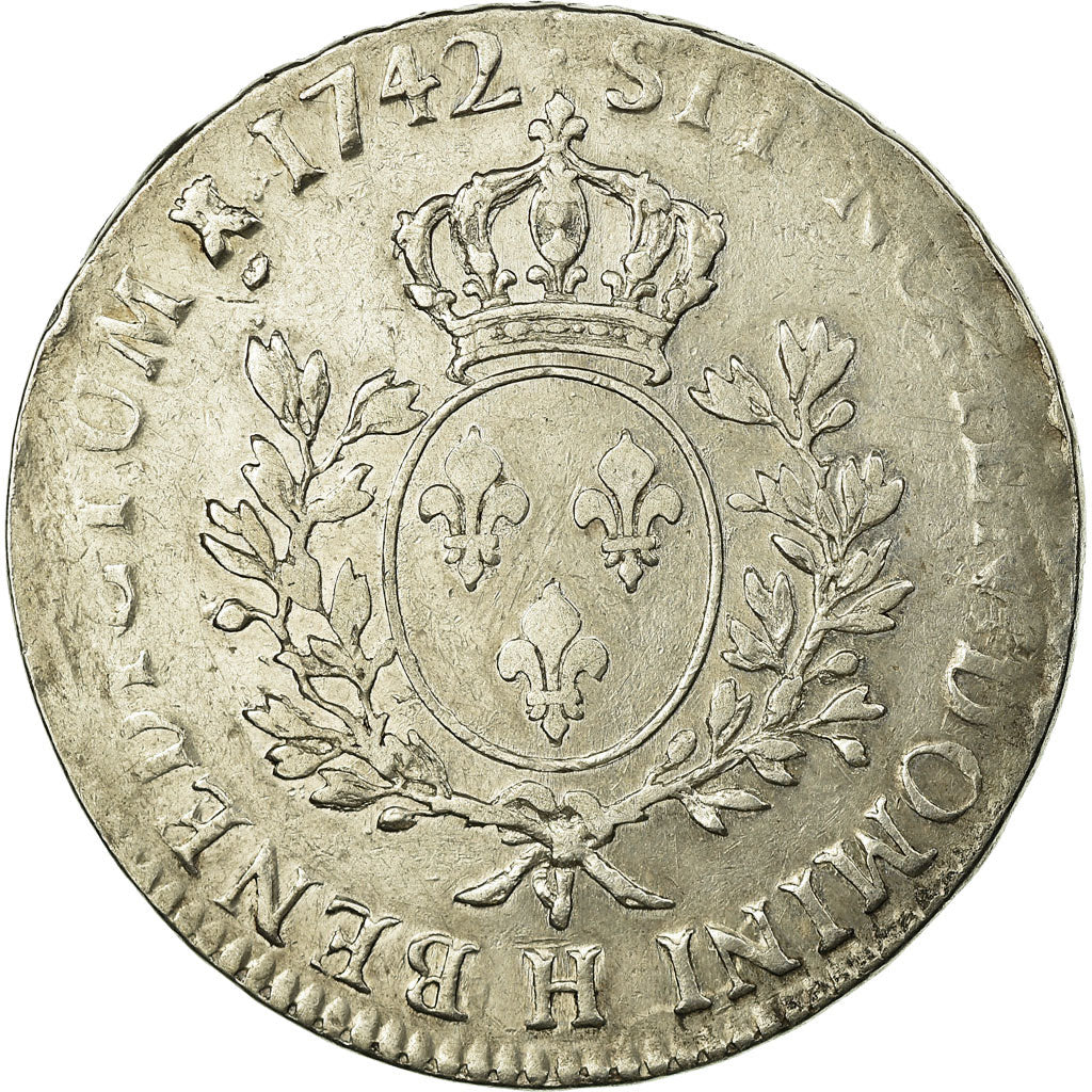 Moneda, Francia, Louis XV, Écu au bandeau, Ecu, 1742, La Rochelle, MBC, Plata