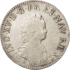 Munten, Frankrijk, Louis XV, Écu Vertugadin, Ecu, 1716, Amiens, ZF, Zilver